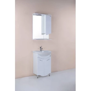 Изображение товара зеркальный шкаф 48x80 см белый глянец r onika лайн 204802