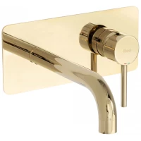 Смеситель для раковины Rea Viva REA-B6251 встраиваемый, без донного клапана, золотой