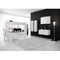 Комплект мебели белый матовый 100 см Clarberg Papyrus PAP0110 + Pap.10.04.WG + Pap.04.10/W