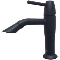 Смеситель для раковины Webert Opera Moderna OE830102560 с донным клапаном, черный матовый