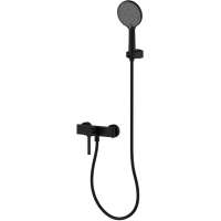 Смеситель для душа AQUAme Asti AQM6413MB с душевым гарнитуром, черный матовый
