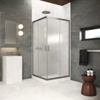 Душевой уголок Vegas Glass ZA Protec 120 11 10 120x120 см, профиль оружейная сталь, стекло сатин