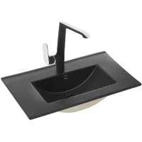 Раковина WeltWasser Deilbach 7517-60 MT-BL 10000005571 61x39,5 см, накладная, черный матовый