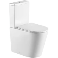 Унитаз-компакт Aquatek Оберон AQ1273S-00 безободковый, с сиденьем микролифт, белый