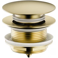 Донный клапан для ванны Wonzon & Woghand WW-SS105-BG без перелива, золотой матовый