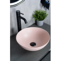 Раковина-чаша GID 9081pkm 36x36 см, накладная, розовый матовый