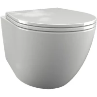 Унитаз подвесной SDR Bull WCWHWCSB5R безободковый, торнадо, с сиденьем микролифт, белый