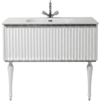 Тумба под раковину Armadi Art Vallessi Avantgarde Canale 843-080-WCR 80 см, подвесная, белый глянец