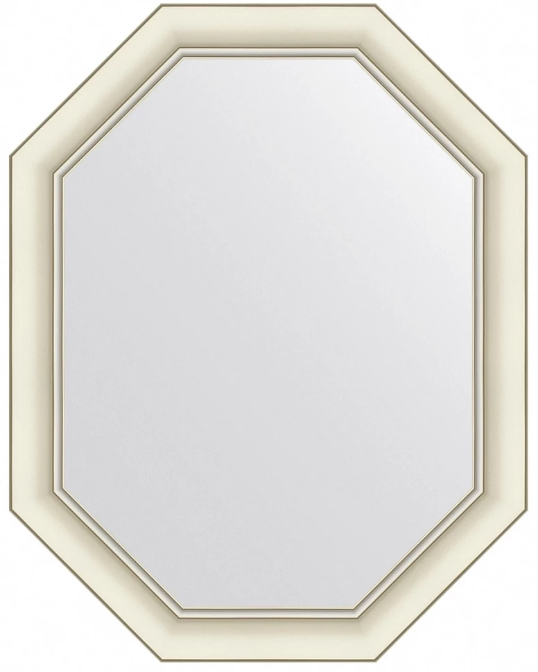 Зеркало 56x71 см белый с серебром Evoform Octagon BY 7434 зеркало 56x56 см белый с серебром evoform octagon by 7437