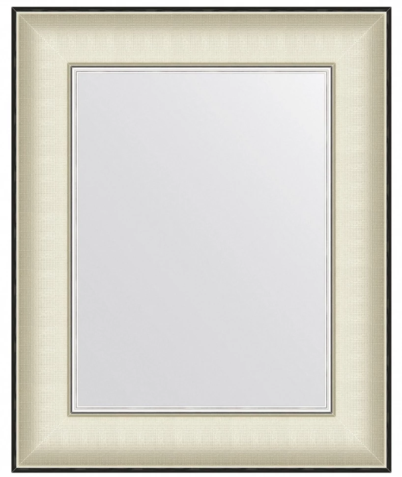 Зеркало 44x54 см белая кожа с хромом Evoform Definite BY 7636
