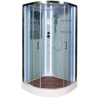 Душевая кабина 90x90x220 см Deto A09LED+GM прозрачное