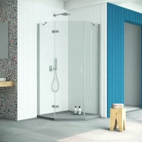 Душевой уголок Vegas Glass AFA-Pen Retta 100 07 crystalvision L 100x100 см L, профиль матовый хром, стекло прозрачное