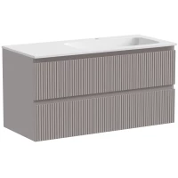Тумба с раковиной серый матовый 101 см Sancos Snob T SNT100RSM + CN7015