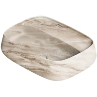 Раковина-чаша Alice Nur Amazon 33210188 60x45 см, накладная, бежевый мрамор