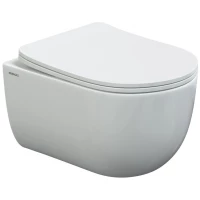 Унитаз подвесной Berges Ventas 082135 безободковый, с сиденьем микролифт, белый