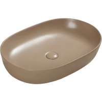 Раковина-чаша SantiLine SL-1017KH 60,5x41,8 см, накладная, коричневый матовый