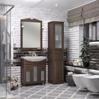 Комплект мебели орех антикварный 76 см с художественным стеклом Opadiris Тибет