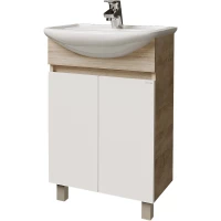 Тумба дуб сонома/белый глянец 51 см Grossman Поло 105501