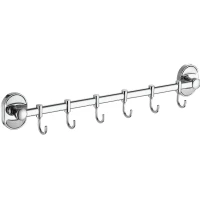 Планка с крючками Fashun A1915-6 для ванны, хром