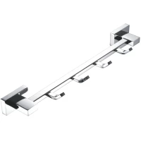Планка с крючками Shevanik SG5641 для ванны, хром