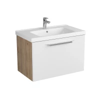 Тумба белый матовый/дуб 76 см Diborg Lande 77.6215