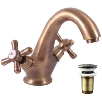 Смеситель для раковины с донным клапаном Rav Slezak Morava Retro MK129.5SM