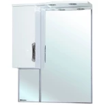 Изображение товара зеркальный шкаф 65x100 см белый глянец l bellezza лагуна 4612110002018