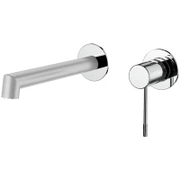 Смеситель для раковины AltroBagno Intento AltroBagnoIntento010504MW встраиваемый, хром/белый матовый