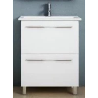 Тумба с раковиной белый глянец 71 см Corozo Мирэль SETSD-00000359/SD-00000379