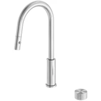 Смеситель для кухни Feramolli Sole S519CN CoolStart, с выдвижным изливом, никель матовый