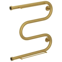 Полотенцесушитель водяной 500x500 золотой матовый Сунержа М-образный +2 полки 032-4008-5050