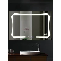 Зеркало WeltWasser Otto 8060-2 10000000968 80x60 см, с LED-подсветкой, сенсорным выключателем, антизапотеванием, часами