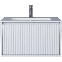 Тумба с раковиной Uperwood Next Premium 3930205164 70 см, подвесная, белый матовый