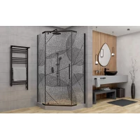 Душевой уголок 90x90 см Deto PB90 прозрачное с рисунком