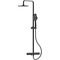 Душевая система Arrow AG3318MB 226 мм, с термостатом, черный матовый