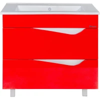 Тумба красный глянец/белый глянец 82 см Bellezza Эйфория 4639114660037