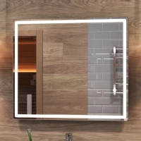 Зеркало Vigo Geometry Comfort 062 79,4x70 см, с LED-подсветкой, сенсорным выключателем, антизапотеванием