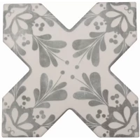 Керамогранит Becolors Cross Dec. Stencil Grey 13,25x13,25