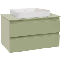Тумба под раковину Jacob Delafon Madeleine EB2083-JSH 83 см, подвесная, со столешницей, подсветкой, шалфей матовый