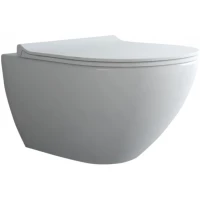 Унитаз подвесной Berges Puma XL 082126  безободковый, с сиденьем микролифт, белый