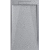 Душевой поддон Esbano Luxe ESPLX108G 100x80 см, из литьевого мрамора, прямоугольный, серый матовый