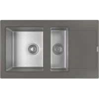 Кухонная мойка Florentina Комби 860К 21.410.D0860.307 86x51 см, нержавеющая сталь/серый шелк