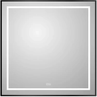Зеркало BelBagno Kraft SPC-KRAFT-800-800-LED-TCH-WARM-NERO 80x80 см, с LED-подсветкой, сенсорным выключателем, антизапотеванием, черный