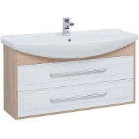 Тумба белый глянец/дуб сонома 116 см Aquanet Остин 00201734