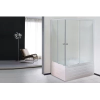 Душевой уголок с поддоном Royal Bath RB8100BP-C-R 100x80 см R, профиль белый, стекло матовое