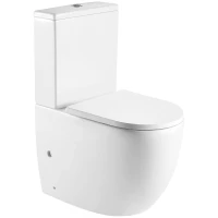 Унитаз-компакт WeltWasser Merzbach 001GL-WT безободковый, с сиденьем микролифт, белый