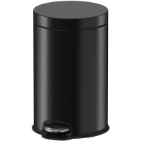 Мусорное ведро WeltWasser Erfie BG 10000000897 8л, с педалью, черный матовый