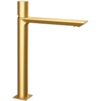 Смеситель для раковины Remer Edge EG512LXLBG без донного клапана, золотой матовый