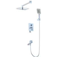 Душевой комплект Wonzon & Woghand Fit WW-88939009A-CR 300x200 мм, со смесителем, хром