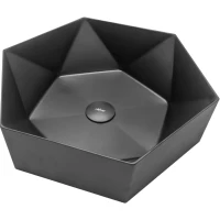 Раковина-чаша Abber Wasser Kreis AF2406MB 44x38,5 см, накладная, черный матовый